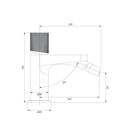 OMNIRES CT8020CR - Grifo de bidé CONTOUR 14,5 cm cromo brillante
