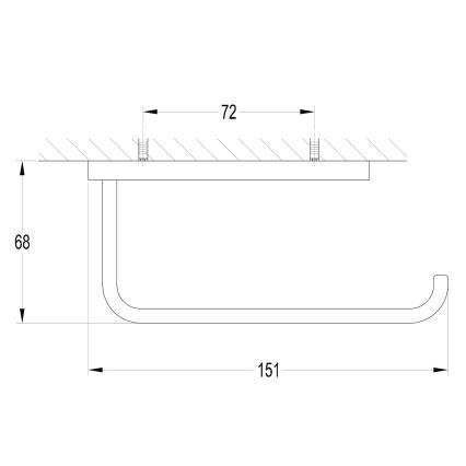 OMNIRES DA70510BL - Portarrollos de papel higiénico DARLING Semi-fosco negro