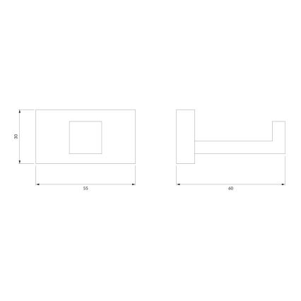OMNIRES LU30110CR - Percha de pared LUGANO cromo brillante