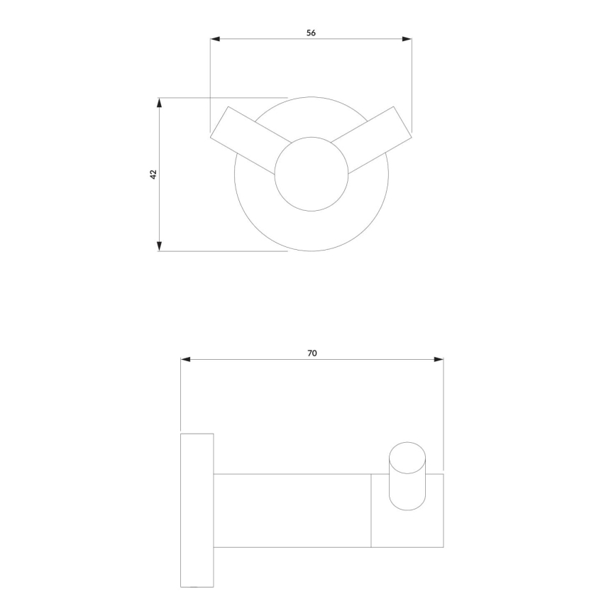 OMNIRES MP60120BL - Percha de pared MODERN PROJECT negro mate