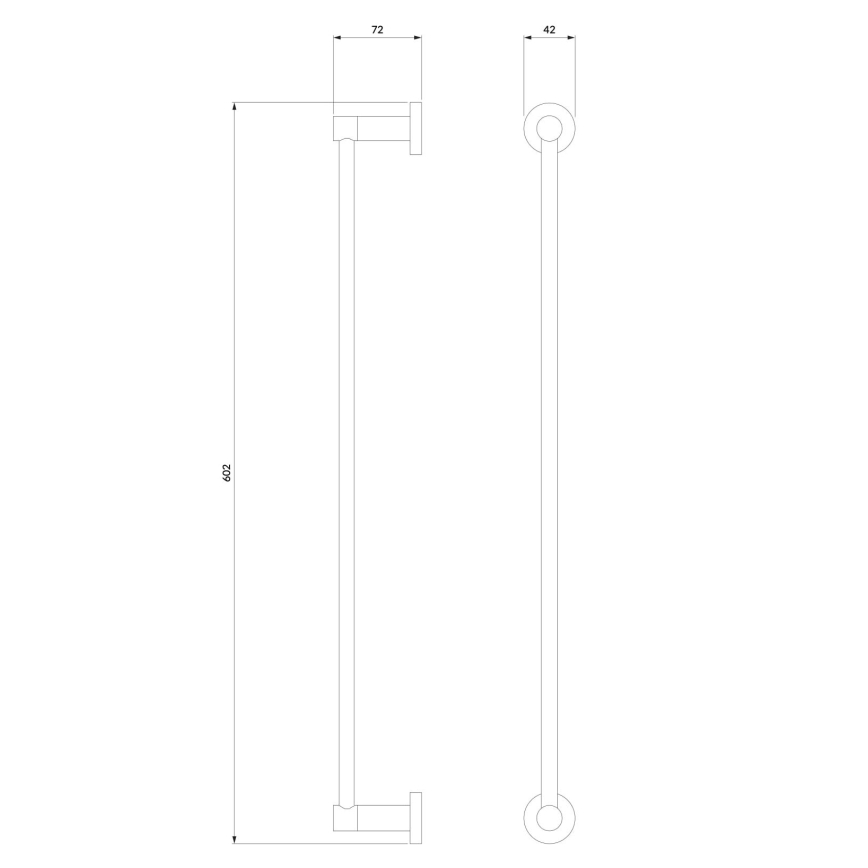OMNIRES MP60216BL - Toallero de pared MODERN PROJECT 60 cm mate negro