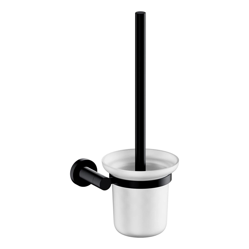 OMNIRES MP60620BL - Cepillo de inodoro montado en la pared MODERN PROJECT mate negro
