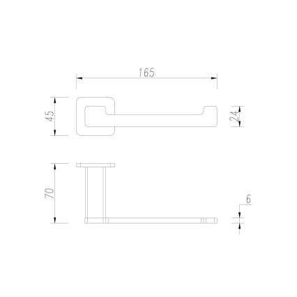 OMNIRES NL80510BL - Portarrollos de papel higiénico NELSON mate negro