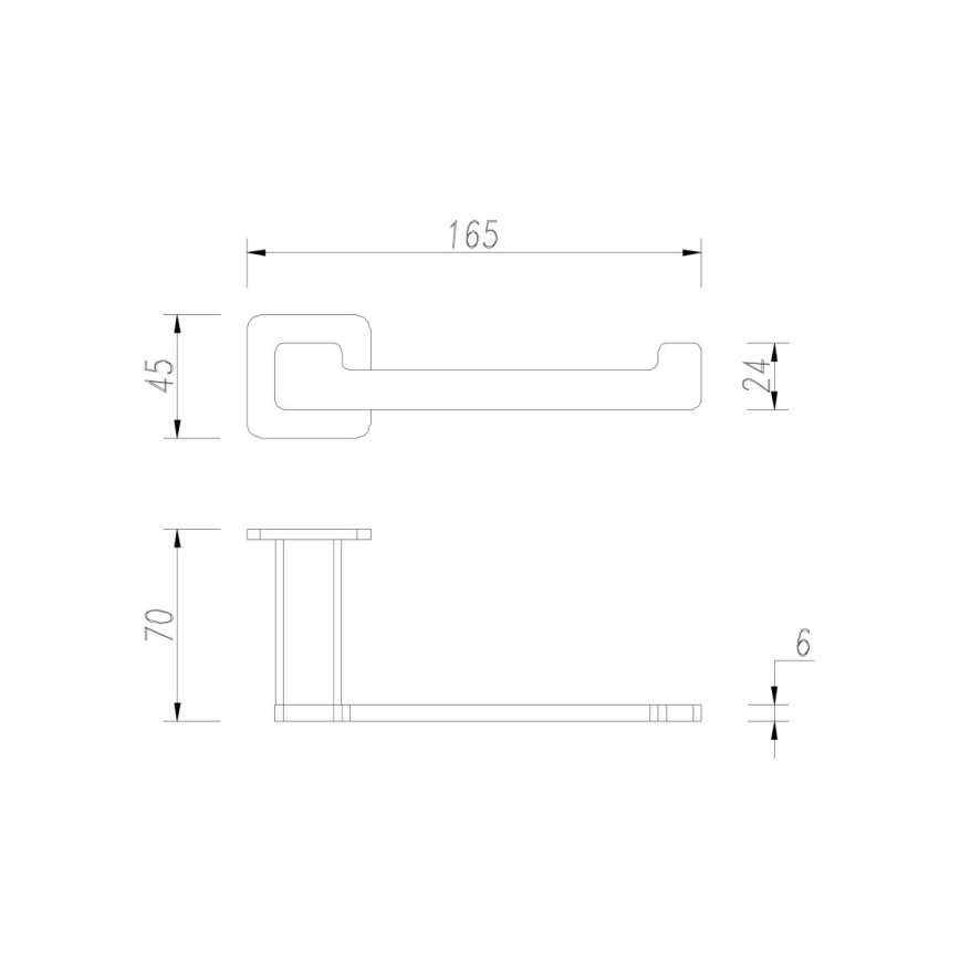 OMNIRES NL80510BL - Portarrollos de papel higiénico NELSON mate negro