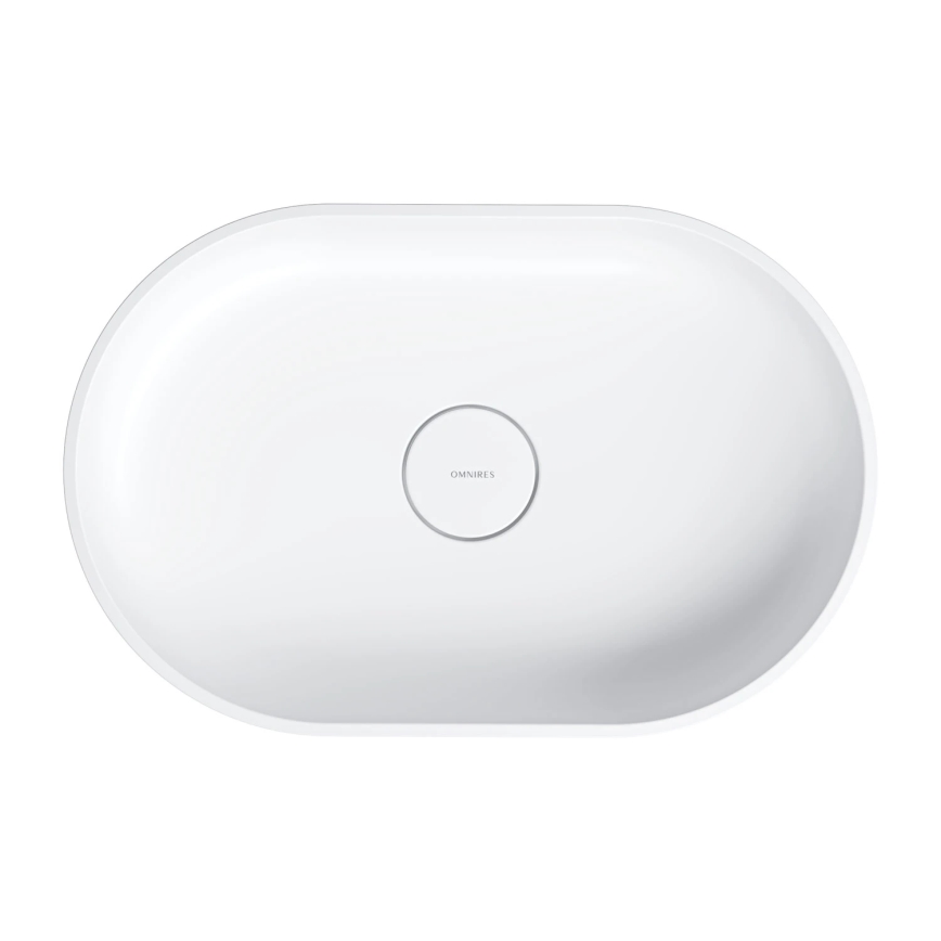 OMNIRES OVOUNBM - Lavabo sobre encimera OVO 55x36 cmdolomit/blanco mate