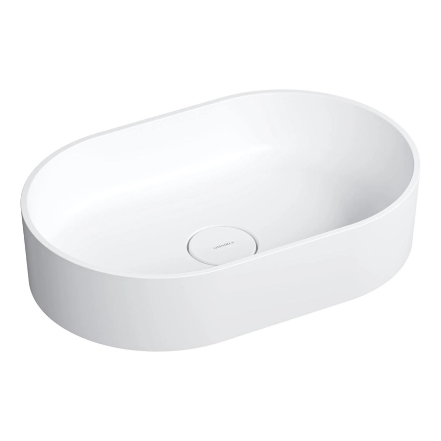 OMNIRES OVOUNBM - Lavabo sobre encimera OVO 55x36 cmdolomit/blanco mate