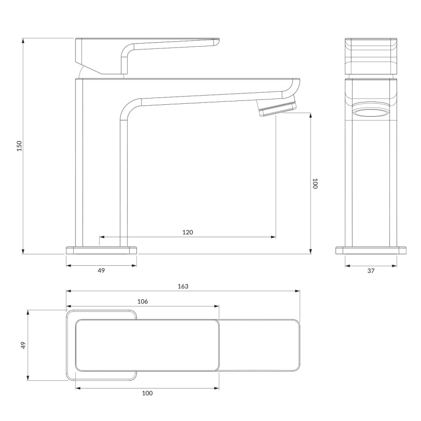 OMNIRES PM7410CR - Grifo de lavabo PARMA 15 cm cromo brillante