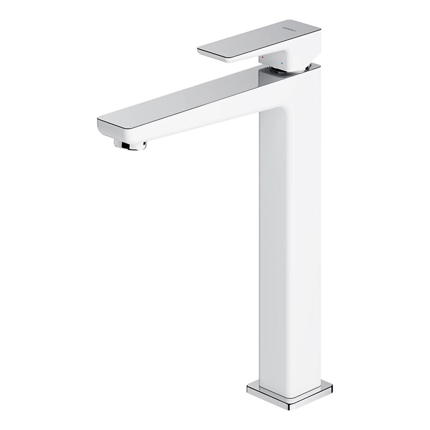 OMNIRES PM7412CRB - Grifo de lavabo PARMA 27,3 cm cromo brillante/blanco