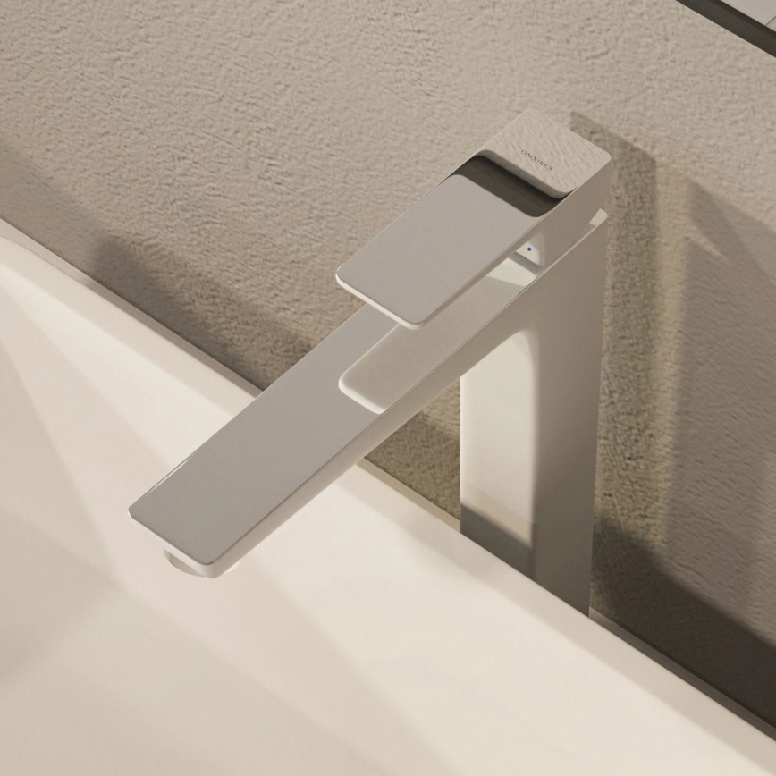 OMNIRES PM7412CRB - Grifo de lavabo PARMA 27,3 cm cromo brillante/blanco