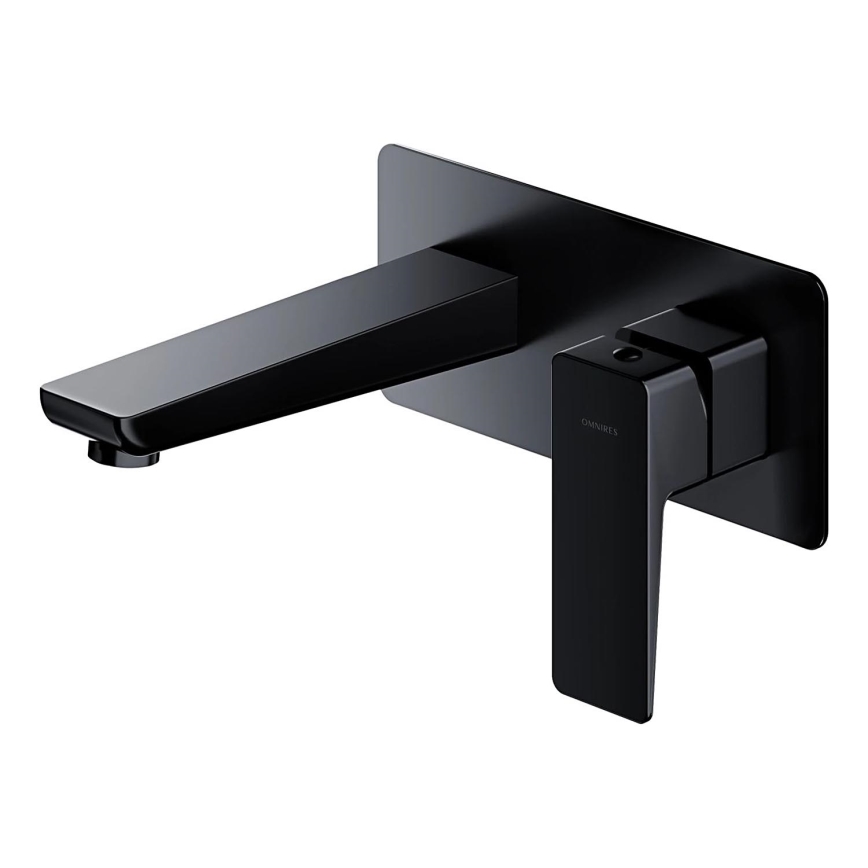 OMNIRES PM7415BL - Grifo de lavabo para instalación empotrada PARMA mate negro