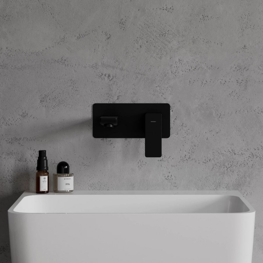 OMNIRES PM7415BL - Grifo de lavabo para instalación empotrada PARMA mate negro