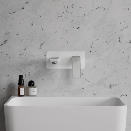 OMNIRES PM7415CRB - Grifo de lavabo para instalación empotrada PARMA cromo brillante/blanco