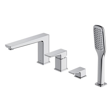 OMNIRES PM7432CR - Grifo de bañera 4 agujeros PARMA cromo brillante