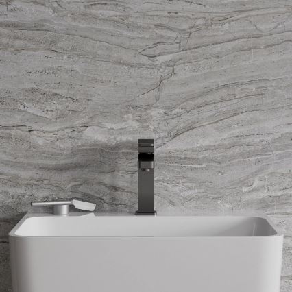 OMNIRES SL7710GR - Grifo de lavabo SLIDE 17 cm grafito cepillado