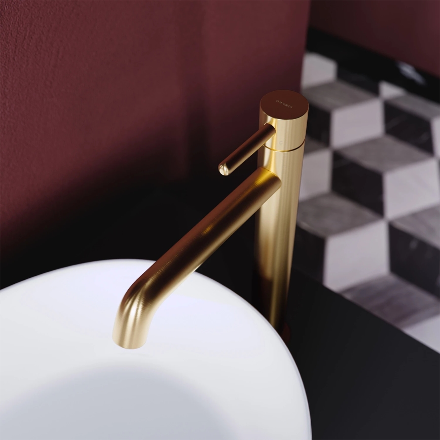 OMNIRES Y1212GLB - Grifo de lavabo Y 30,8 cm oro cepillado