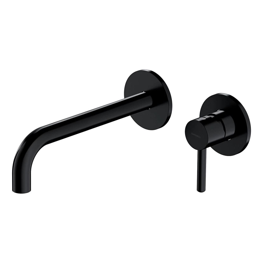 OMNIRES Y1215HLBL - Grifo de lavabo para instalación empotrada Y negro semimate