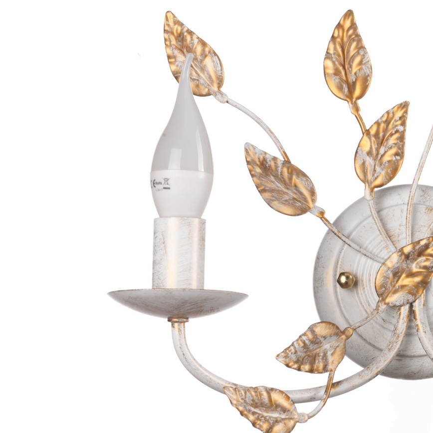 ONLI - Aplique COLLANA 1xE14/6W/230V blanco/dorado