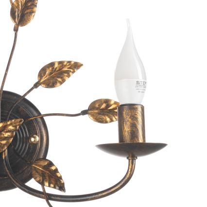 ONLI - Aplique COLLANA 1xE14/6W/230V bronce/dorado