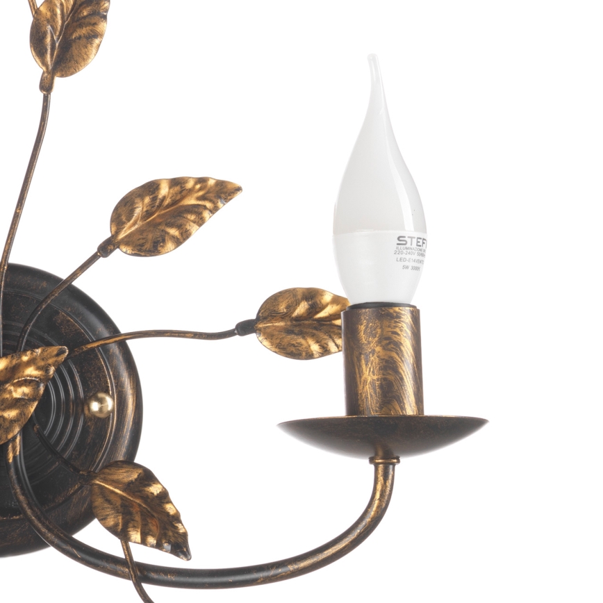 ONLI - Aplique COLLANA 1xE14/6W/230V bronce/dorado