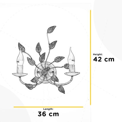 ONLI - Aplique COLLANA 1xE14/6W/230V bronce/dorado