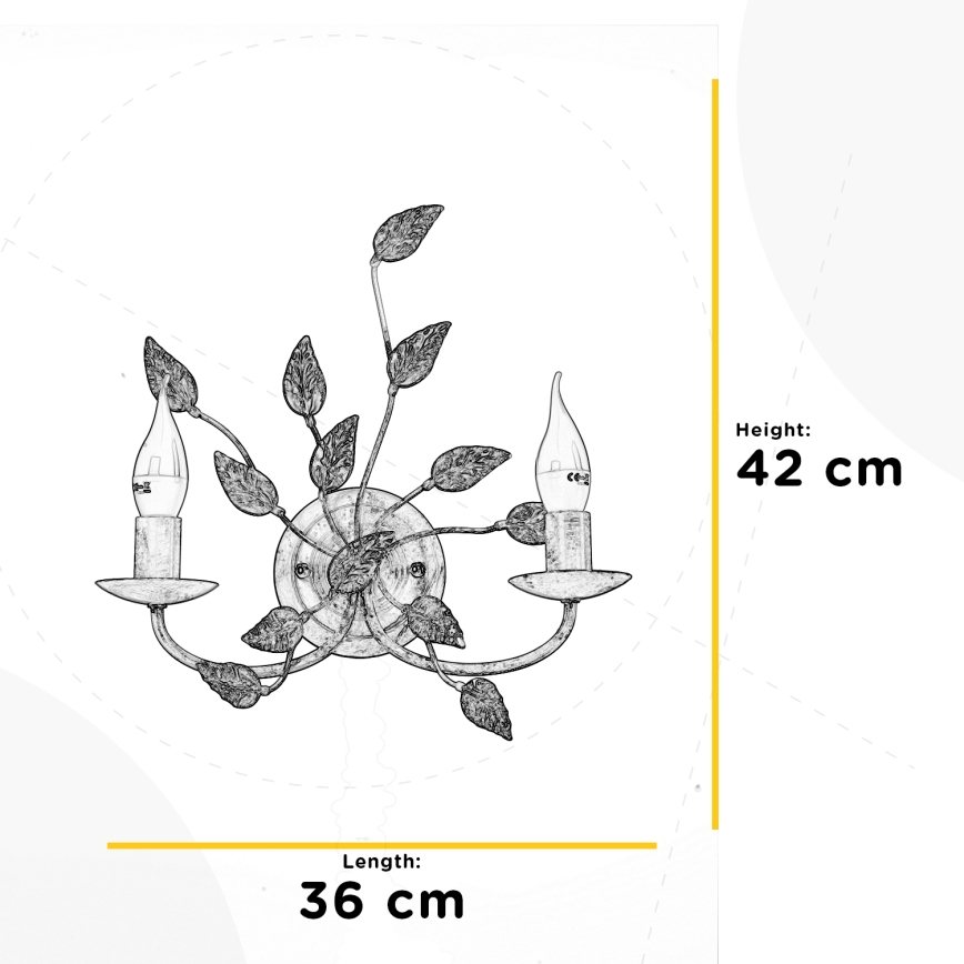 ONLI - Aplique COLLANA 1xE14/6W/230V bronce/dorado