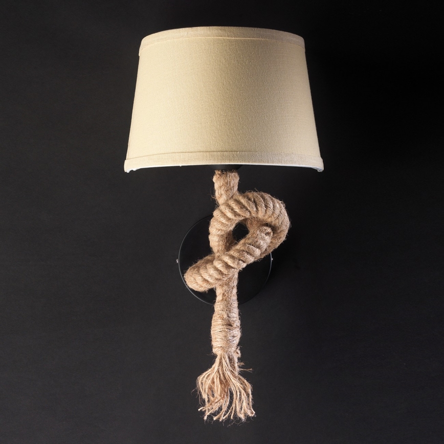 ONLI - Aplique CORDA 1xE27/22W/230V beige