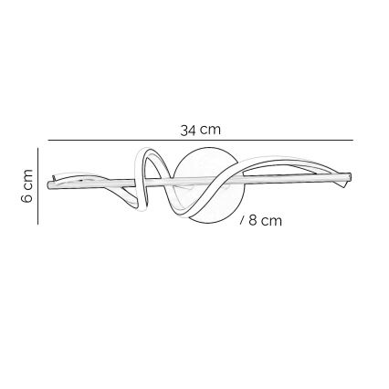 ONLI - Aplique LED TWIST LED/25W/230V 4000K negro