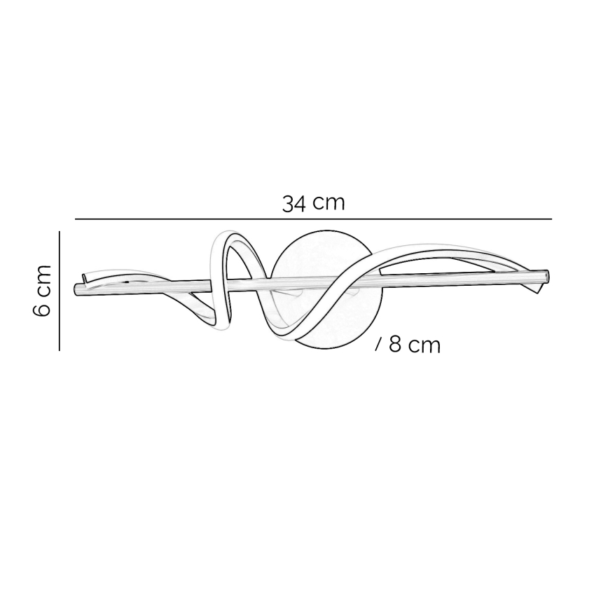ONLI - Aplique LED TWIST LED/25W/230V 4000K negro