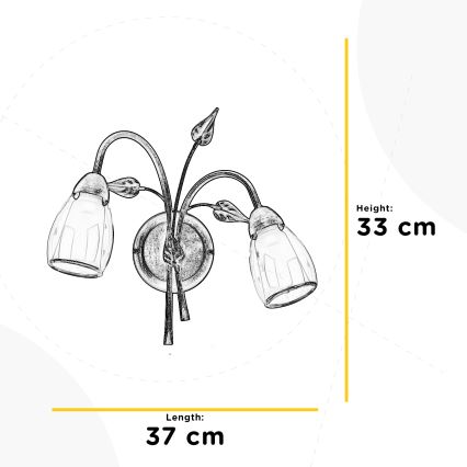 ONLI - Aplique LILIANA 2xE14/6W/230V