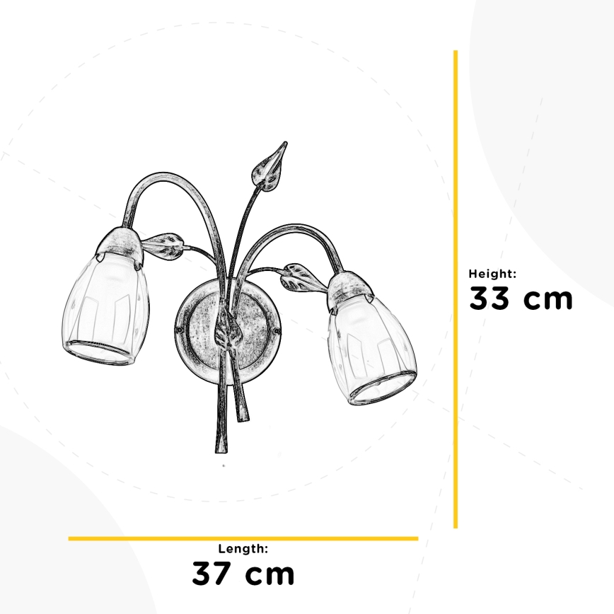 ONLI - Aplique LILIANA 2xE14/6W/230V