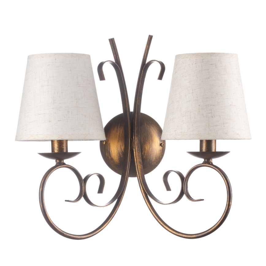 ONLI - Aplique POMPEI 2xE14/6W/230V bronce