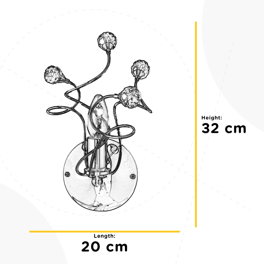 ONLI - Aplique TRILLY 1xE14/6W/230V