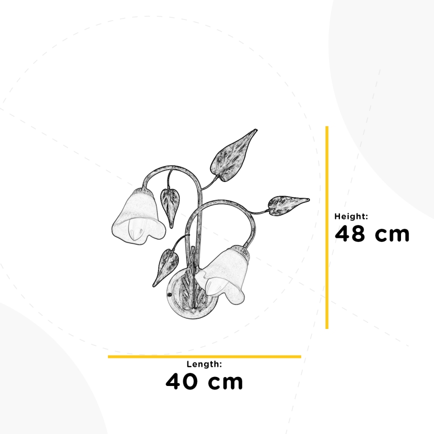 ONLI - Aplique VANDA 2xE14/6W/230V