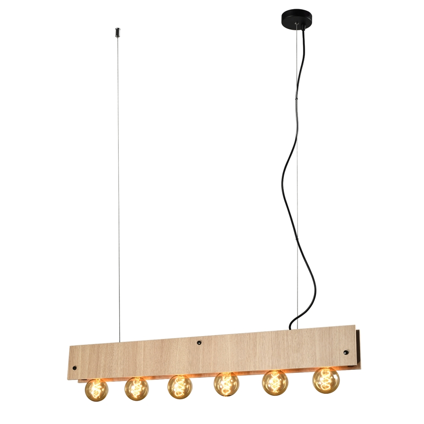 ONLI - Lámpara colgante ARGO 6xE27/22W/230V beige