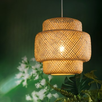 ONLI - Lámpara colgante BAMBOO 1xE27/22W/230V bambú