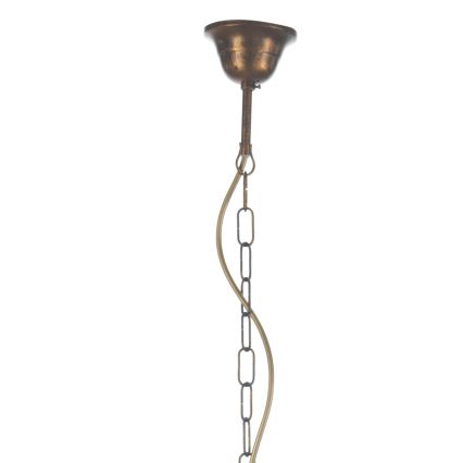 ONLI - Lámpara colgante con cadena CANDELA 5xE14/6W/230V bronce