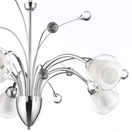 ONLI - Lámpara colgante con cadena DIAMANTE 5xE14/6W/230V