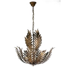 ONLI - Lámpara colgante con cadena FELCE 5xE14/6W/230V bronce
