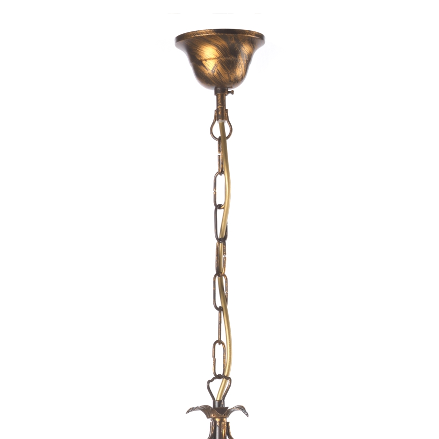 ONLI - Lámpara colgante con cadena KAREN 5xE14/6W/230V bronce