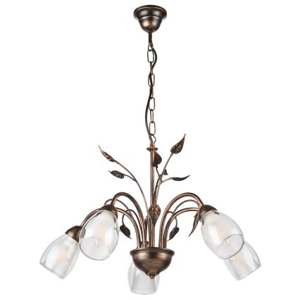 ONLI - Lámpara colgante con cadena LILIANA 5xE14/6W/230V