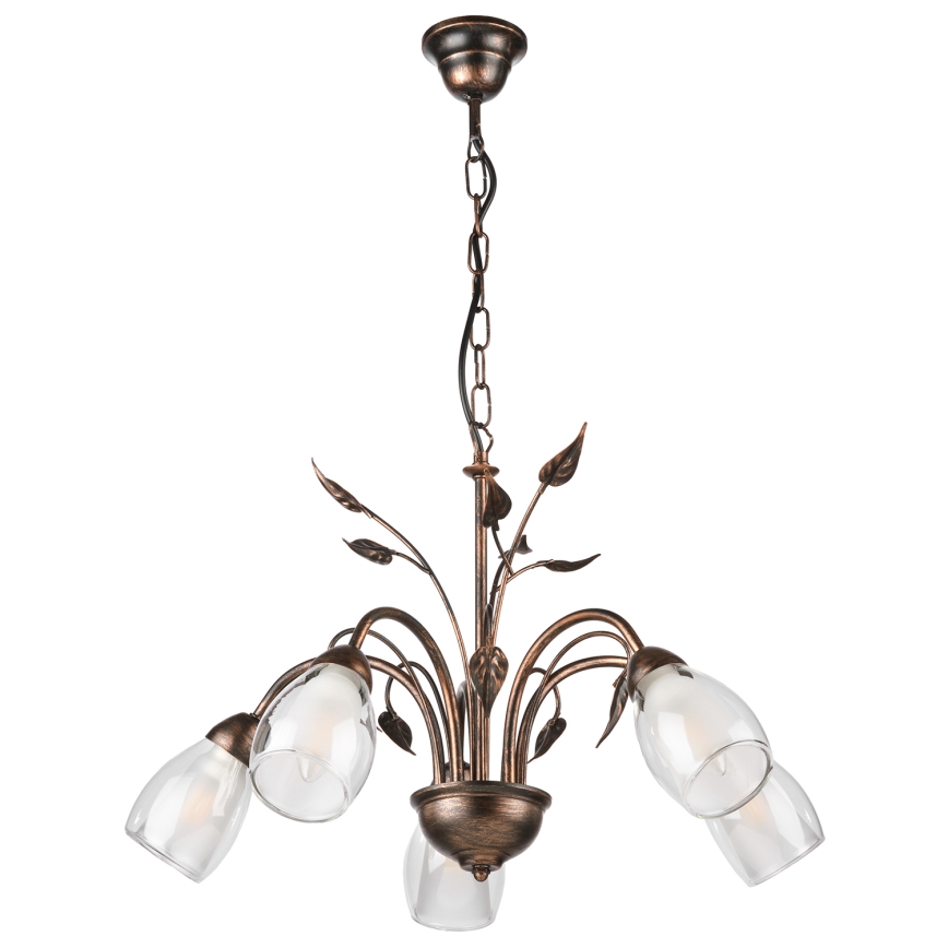 ONLI - Lámpara colgante con cadena LILIANA 5xE14/6W/230V