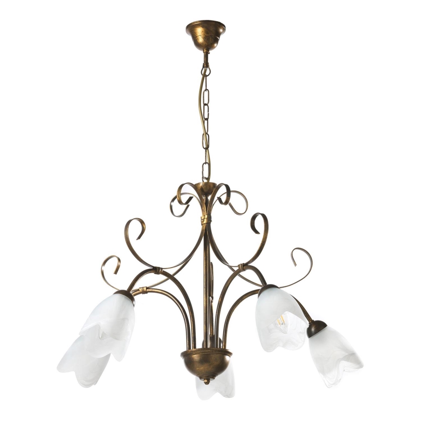 ONLI - Lámpara colgante con cadena ODINO 5xE14/6W/230V