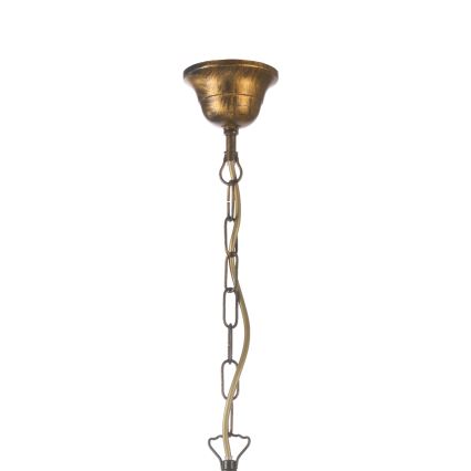 ONLI - Lámpara colgante con cadena POMPEI 5xE14/6W/230V bronce