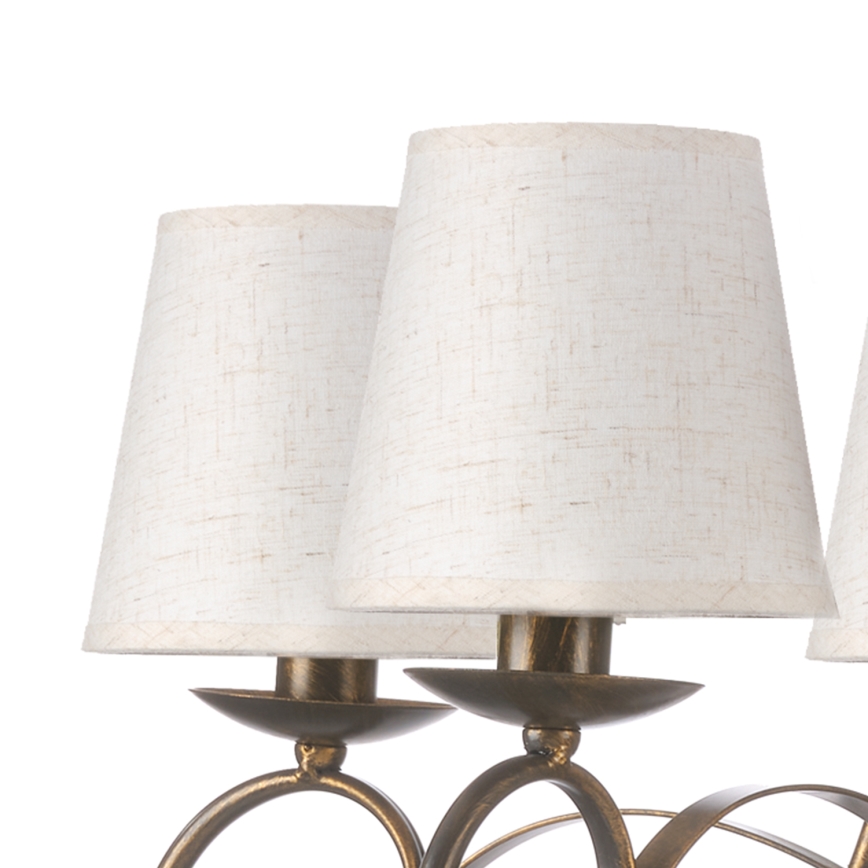 ONLI - Lámpara colgante con cadena POMPEI 5xE14/6W/230V bronce