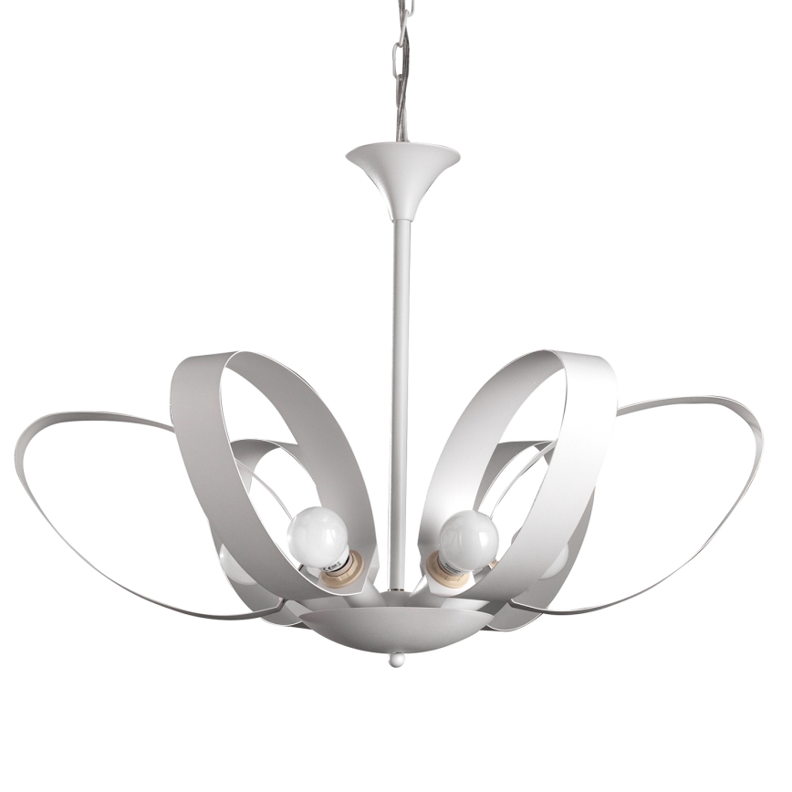 ONLI - Lámpara colgante con cadena SERENA 6xE14/6W/230V blanco
