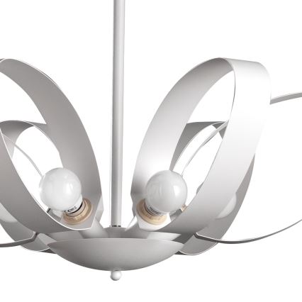 ONLI - Lámpara colgante con cadena SERENA 6xE14/6W/230V blanco