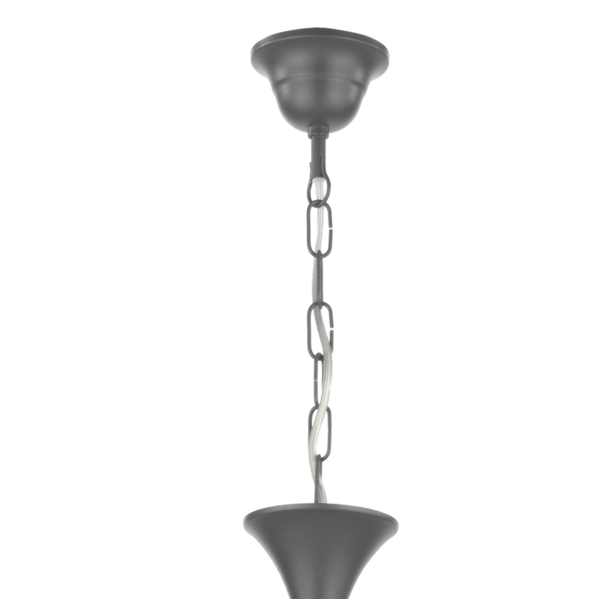 ONLI - Lámpara colgante con cadena SERENA 9xE14/6W/230V negro