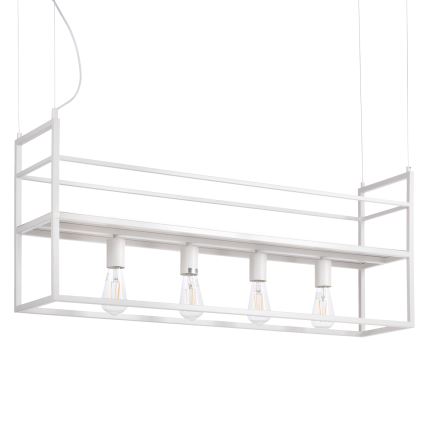 ONLI - Lámpara colgante con estante JEFFER 4xE27/22W/230V blanco