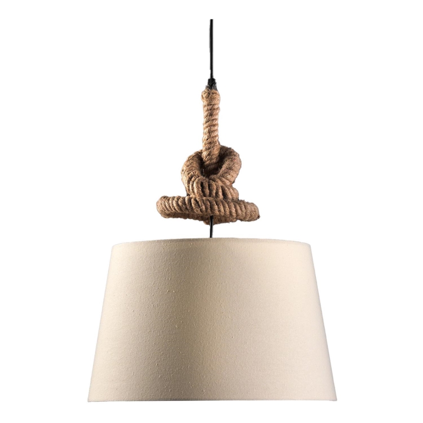 ONLI - Lámpara colgante CORDA 1xE27/22W/230V beige