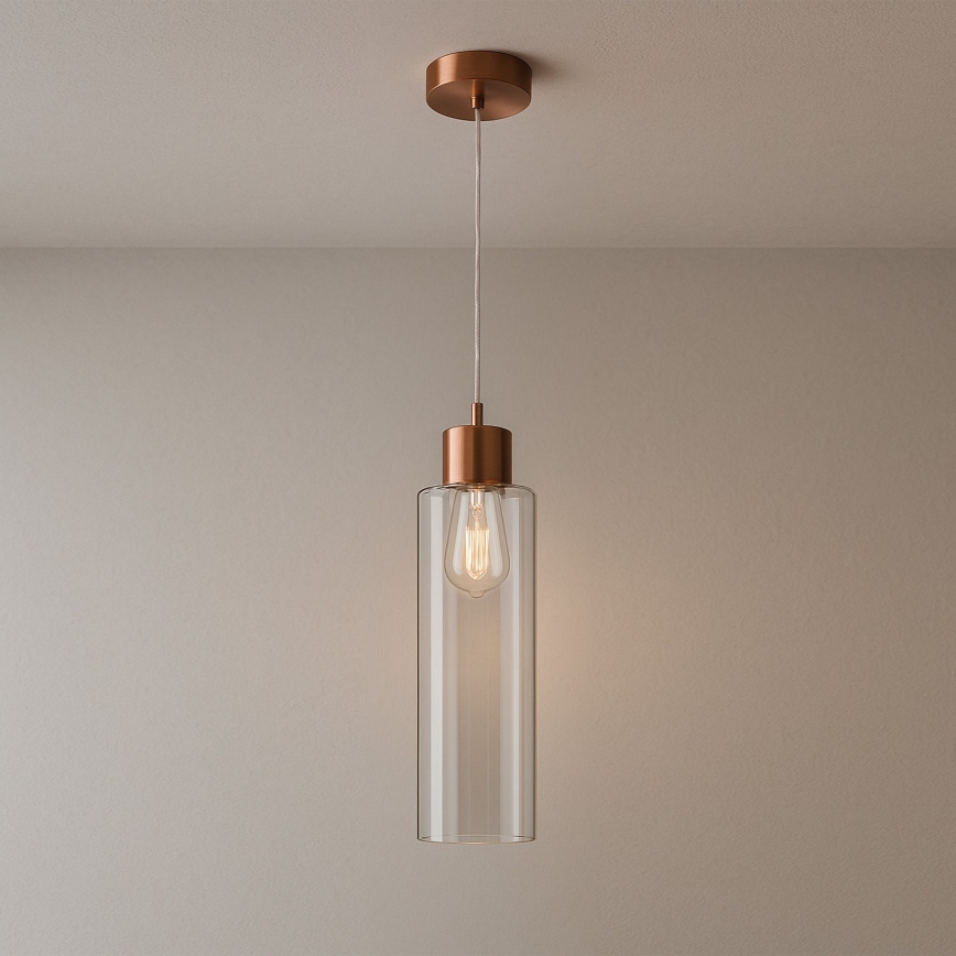 ONLI - Lámpara colgante DODO 1xE27/22W/230V cobre